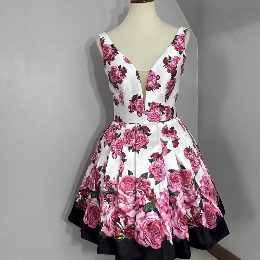 NWT Vintage Sweetheart Floral Sun Dress Sz 10 A-line Derby Coquette Party Midi - Picture 15 of 16